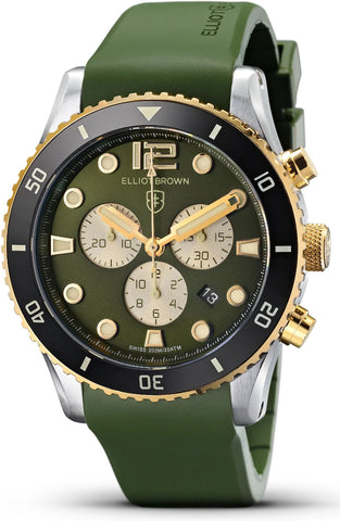 Elliot Brown Watch Bloxworth Chrono Green Rubber 929-017-R04