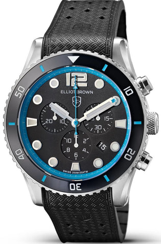 Elliot Brown Watch Bloxworth Chrono Black Textured Rubber 929-01