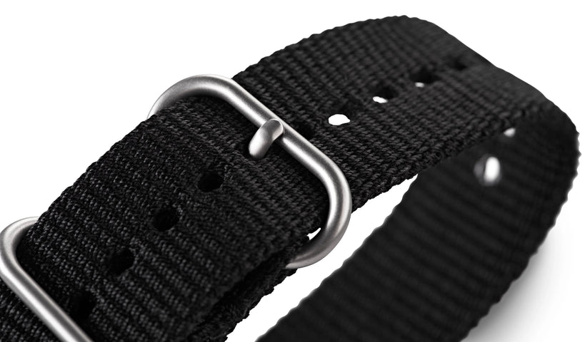 Elliot Brown Strap Nylon 22mm Black Ballistic Brushed Hardware