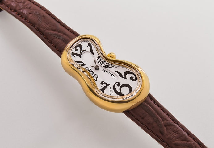 Exaequo Classic Melting PVD Yellow Gold White Dial Watch