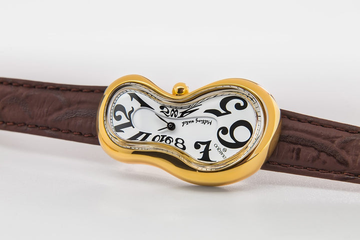Exaequo Classic Melting PVD Yellow Gold White Dial Watch