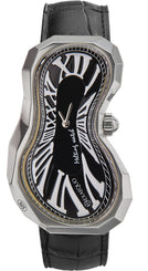 Exaequo Polyhedron 925 Silver Melting Black Dial Watch EX0101.0001