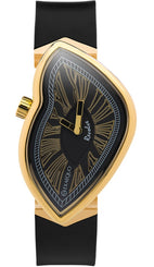 Exaequo Revolve Melting IP Yellow Gold Black Dial Watch EX0032.0001