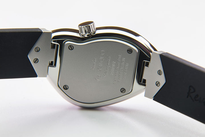 Exaequo Revolve Melting SS Black Dial Watch
