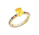 Faberge Colours of Love 18ct Yellow Gold Oval Yellow Sapphire Multi Gemstone Fluted Ring