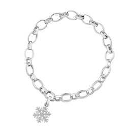 Faberge Heritage 18ct White Gold Diamond Snowflake Charm