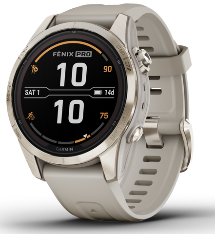 Garmin Watch Fenix 7S Pro Sapphire Solar Soft Gold 010-02776-15