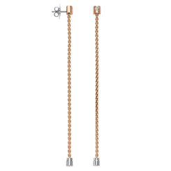 Fope Aria 18ct Rose Gold 0.09ct Diamond Interchangable Earrings OR892 BBR.