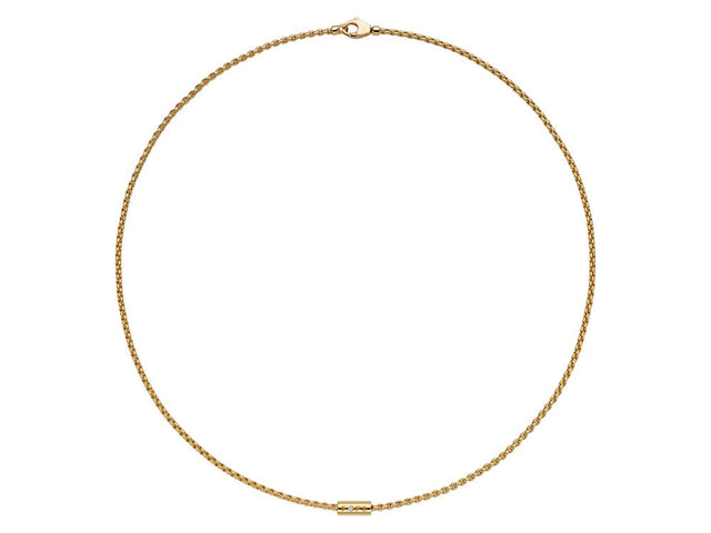 Fope Aria 18ct Yellow Gold 0.02ct Diamond Necklace 891C BBR.