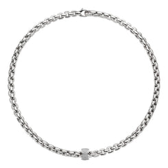 Fope Flex'It Eka 18ct White Gold 0.53ct Diamond Necklace 704C PAVE