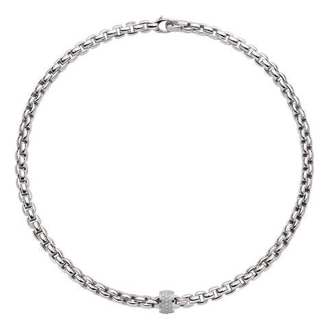Fope Flex'It Eka 18ct White Gold 0.53ct Diamond Necklace 704C PAVE