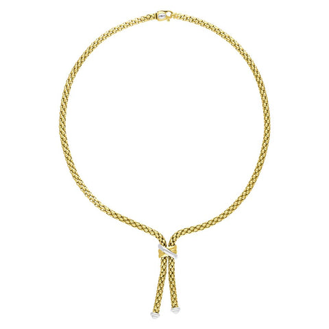 Fope Flex'it Solo 18ct Yellow Gold Lariat Necklace D