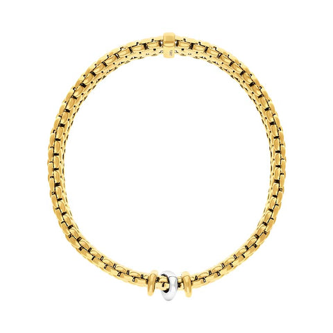 Fope Panorama 18ct Yellow Gold Flexible Bracelet
