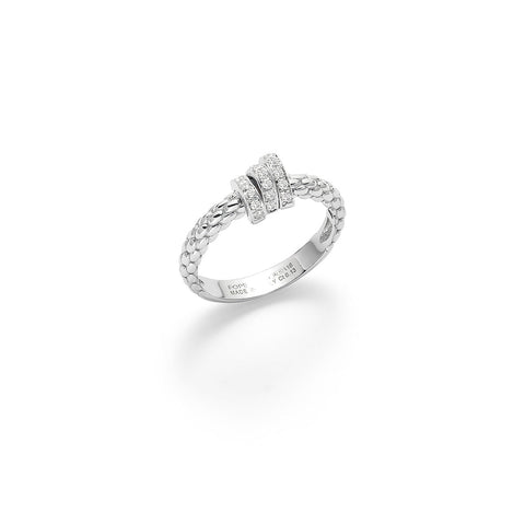 Fope Prima 18ct White Gold 0.13ct Diamond Ring AN743/PAVE.Fope Prima 18ct White Gold 0.13ct Diamond Ring AN743/PAVE.
