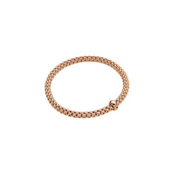 Fope Solo 18ct Rose Gold 0.01ct Black Diamond Flexible Bracelet BR620 BBRN.