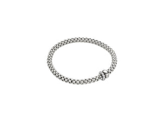 Fope Solo 18ct White Gold 0.29ct Diamond Bracelet, 62406B PAVE W