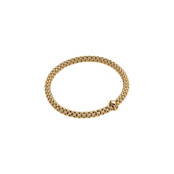 Fope Solo 18ct Yellow Gold 0.01ct Black Diamond Flexible Bracelet BR620 BBRN.
