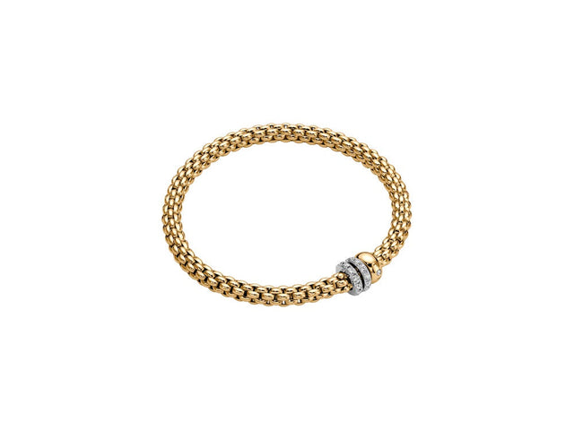 Fope Solo 18ct Yellow Gold 0.56ct Diamond Bracelet, 62506B PAVE Y