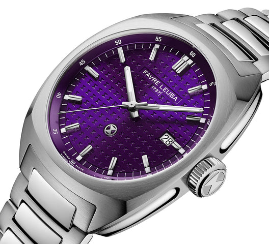 Favre Leuba Chief Date Royal Purple Bracelet Watch