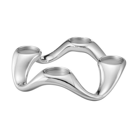 Georg Jensen Cobra Stainless Steel Round Candle Holder, 10019313