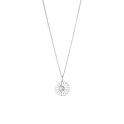 Georg Jensen Daisy Sterling Silver White Enamel Necklace