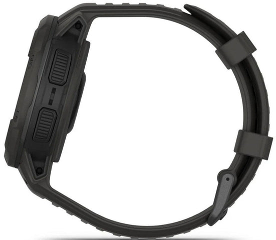 Black rugged watch on a white background
