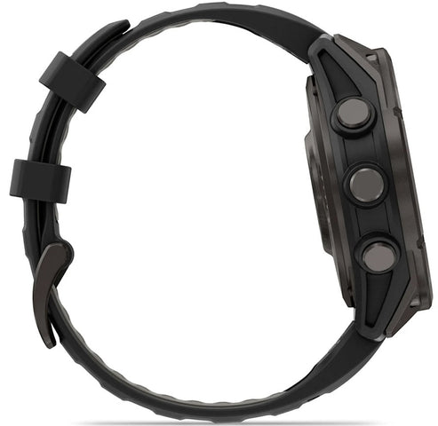 Black smartwatch on a white background