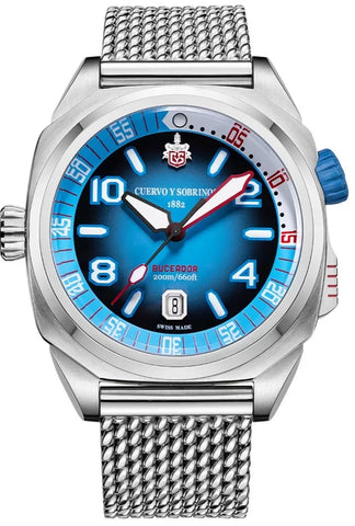 Cuervo y Sobrinos Watch Buceador Caribe Bracelet 2860B.1LB