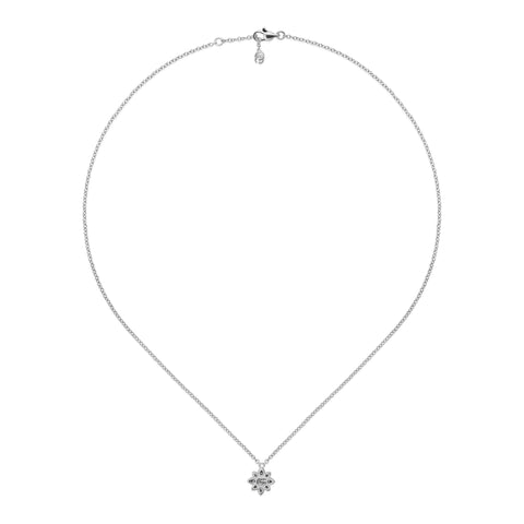 Gucci Flora 18ct White Gold Diamond Chain Necklace D