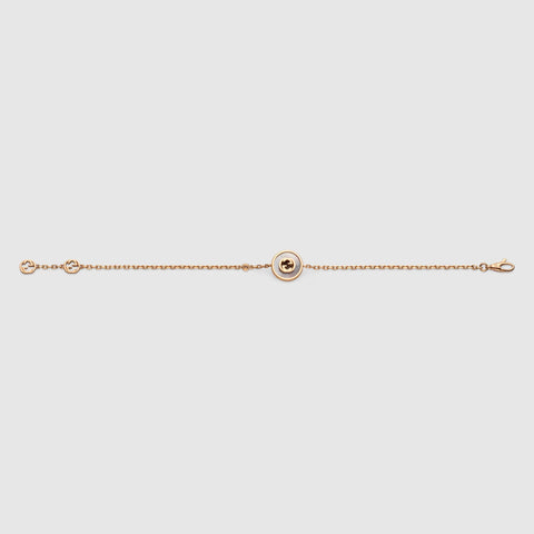 Gucci Interlocking 18ct Rose Gold Mother Of Pearl Bracelet