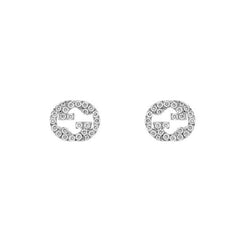 Gucci Interlocking G 18ct White Gold 0.38ct Diamond Stud Earrings YBD729408003