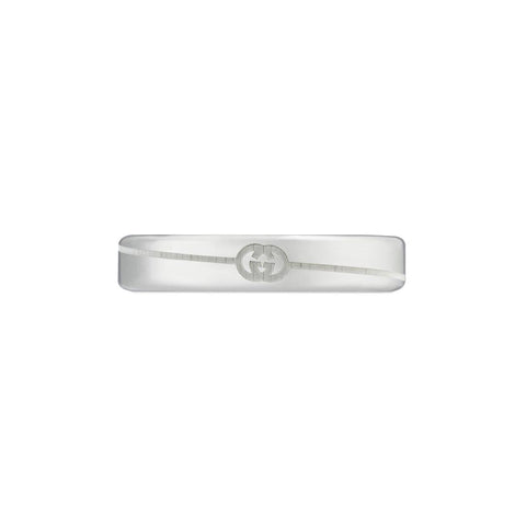 Gucci Interlocking G Sterling Silver 4mm Ring YBC774049001