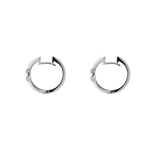 Gucci Interlocking Sterling Silver Hoop Earrings D