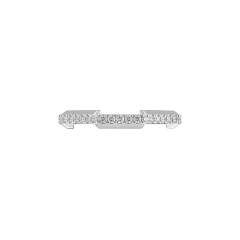 Gucci Link to Love 18ct White Gold Diamond 3mm Ring D