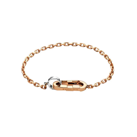 Gucci Link To Love 18ct Rose Gold Chain Bracelet, YBA786693002