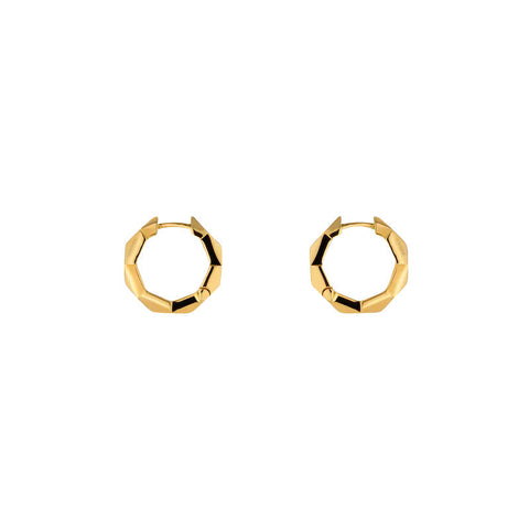 Gucci Link To Love 18ct Yellow Gold Studded Hoop Earrings