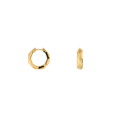 Gucci Link To Love 18ct Yellow Gold Studded Hoop Earrings