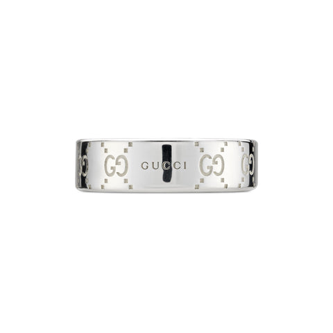 Gucci Signature Sterling Silver GG Wide Ring D