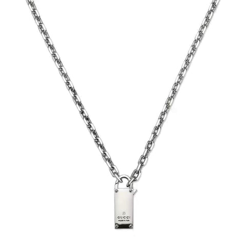 Gucci Trademark Sterling Silver Necklace D