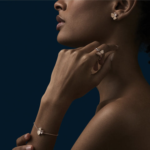 Chopard Happy Hearts Wings 18ct Rose Gold Earrings