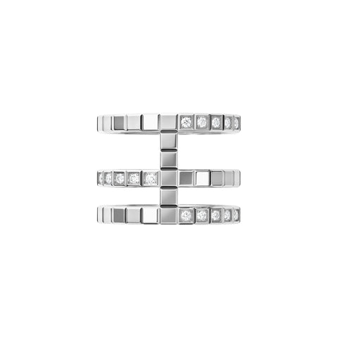 Chopard Ice Cube 18ct White Gold Diamond Triple Ring