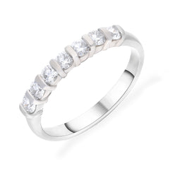 Platinum 0.50ct Diamond 7 Stone Eternity Ring