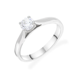Platinum 0.52ct GIA Diamond Solitaire Four Claw Ring