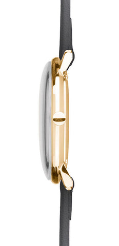 Junghans Max Bill Damen Watch with silver dial, leather strap, rose gold pvd case
