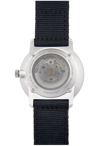 Junghans Form A Titan Watch with silver dial, synthetic strap, titanium case