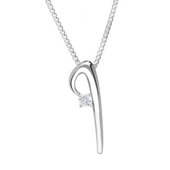 Love Letters 18ct White Gold 0.10ct Diamond Initial I Necklace