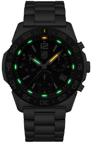 Luminox Sea Pacific Diver Chronograph 3140 Black Black Watch XS.3142 - detail view