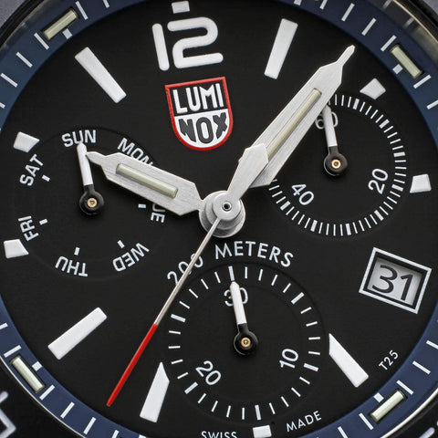 Luminox Sea Pacific Diver Chronograph 3140 Black Blue Watch XS.3143 - detail view