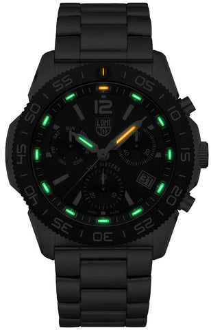Luminox Sea Pacific Diver 3140 Black Blue Bracelet Watch XS.3144 - detail view