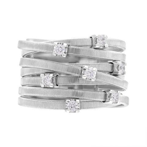 Marco Bicego Goa 18ct White Gold 0.21ct Diamond Ring